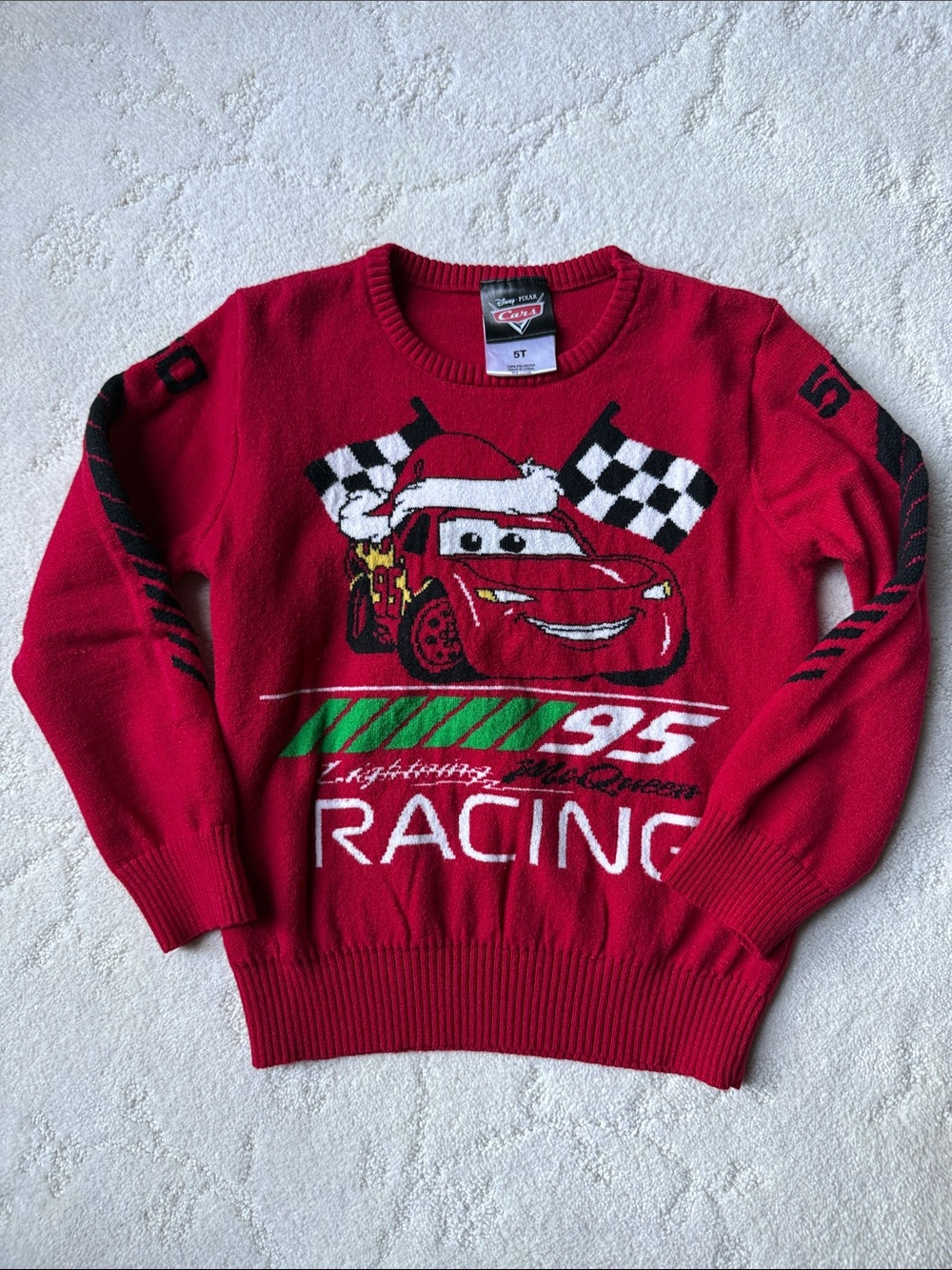 5T NWOT Disney Cars Red 'Lightning McQueen' Racing Sweater -